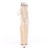 Pleaser FLAMINGO-1021 Nude Patent Women's Ankle Boots