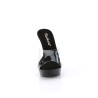 Fabulicious COCKTAIL-501 Transparent Black Heeled Mules