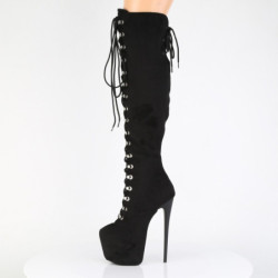 Pleaser JUBILANT-3012FS Suede Laced Over The Knee Boots