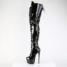 Pleaser JUBILANT-4012 Patent Lace-up Crotch High Boots