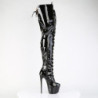 Pleaser JUBILANT-4012 Patent Lace-up Crotch High Boots