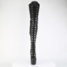 Pleaser JUBILANT-4012 Vegan Lace-up Crotch High Boots