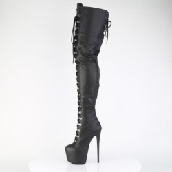 Pleaser JUBILANT-4012 Vegan Lace-up Crotch High Boots
