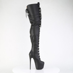 Pleaser JUBILANT-4012 Vegan Lace-up Crotch High Boots