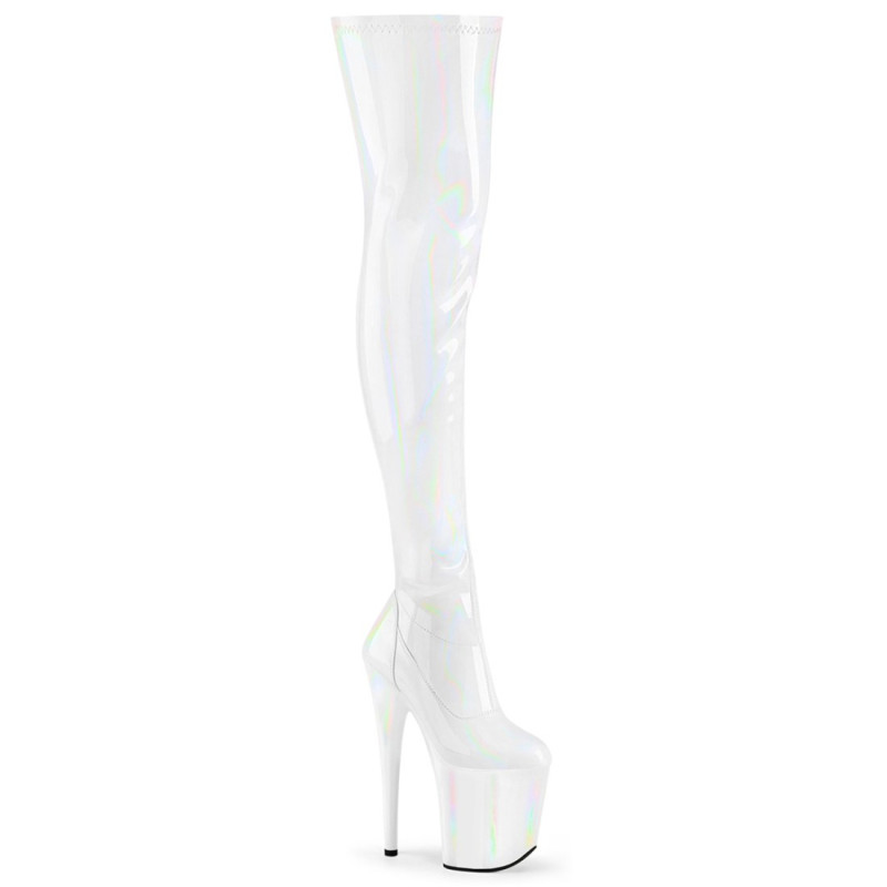 Pleaser FLAMINGO-3000HWR White Hologram Sale Women Pleaser FLAMINGO-3000HWR White Hologram Sale Women