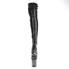 Pleaser FLAMINGO-3027 Black Vegan Suede Leather Sale