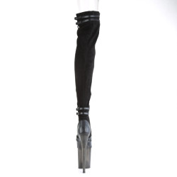 Pleaser FLAMINGO-3027 Black Vegan Suede Leather Sale