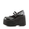 Demonia KERA-08 Black Vegan Maryjane Platform Boots