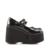 Demonia KERA-08 Black Vegan Maryjane Platform Boots