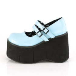 Demonia KERA-08 Baby Blue Vegan Maryjane Platform Boots