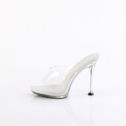 Fabulicious CUPID-401 Transparent Spike Heeled Mules