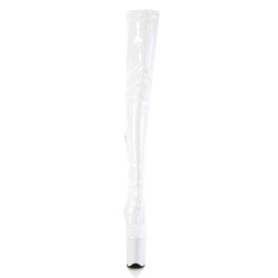 Pleaser FLAMINGO-4000 White Patent Sale Women