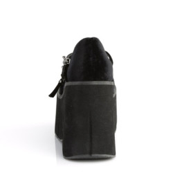 Demonia KERA-10 Black Velvet Maryjane Platform Boots