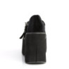 Demonia KERA-10 Black Velvet Maryjane Platform Boots