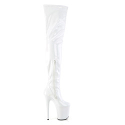 Pleaser FLAMINGO-4000 White Patent Sale Women