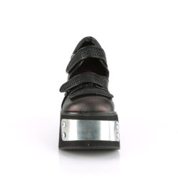 Demonia KERA-13 Black Pewter Vegan Maryjane Platform Shoes