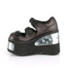 Demonia KERA-13 Black Pewter Vegan Maryjane Platform Shoes