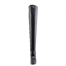 Devious INDULGE-3000 Black Platform Thigh High Boots
