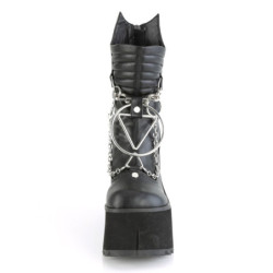 Demonia KERA-130 Black Vegan Platform Boots Women