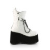 Demonia KERA-130 White Vegan Platform Boots Women