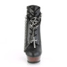 Demonia MUERTO-1001 Black Vegan Leather Pewter Chrome