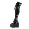 Demonia KERA-303 Black Patent Platform Thigh High Boots