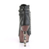 Demonia MUERTO-1001 Black Vegan Leather Pewter Chrome