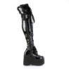 Demonia KERA-303 Black Patent Platform Thigh High Boots