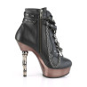 Demonia MUERTO-1001 Black Vegan Leather Pewter Chrome