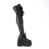 Demonia KERA-303 Black Vegan Platform Thigh High Boots