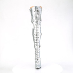 Pleaser SEDUCE-3028 Silver Metallic Sale Women