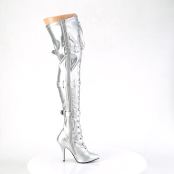 Pleaser SEDUCE-3028 Silver Metallic Sale Women