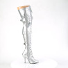 Pleaser SEDUCE-3028 Silver Metallic Sale Women
