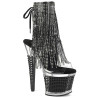 Pleaser SPECTATOR-1017RSF Transparent Black Ankle Boots