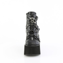Demonia KERA-68 Black Vegan Platform Ankle Boots Women