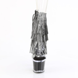 Pleaser SPECTATOR-1017RSF Transparent Black Ankle Boots