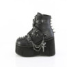Demonia KERA-68 Black Vegan Platform Ankle Boots Women