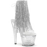 Pleaser SPECTATOR-1017RSF Transparent Silver Ankle Boots