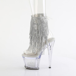 Pleaser SPECTATOR-1017RSF Transparent Silver Ankle Boots
