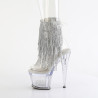 Pleaser SPECTATOR-1017RSF Transparent Silver Ankle Boots