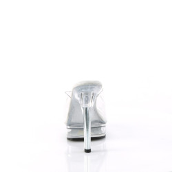 Fabulicious MAJESTY-501 Transparent Heeled Mules Women