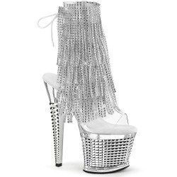 Pleaser SPECTATOR-1017RSF Transparent Silver Chrome