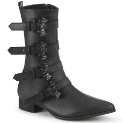 Demonia WARLOCK-110-B Black Vegan Winklepicker Men Boots