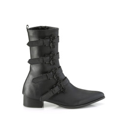 Demonia WARLOCK-110-B Black Vegan Winklepicker Men Boots