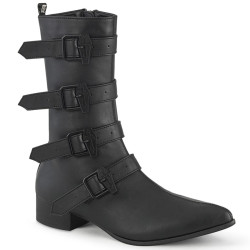 Demonia WARLOCK-110-C Black Vegan Winklepicker Men Boots