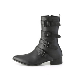 Demonia WARLOCK-110-C Black Vegan Winklepicker Men Boots