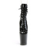 Pleaser XTREME-1021 Black Patent Ankle High Boots Women