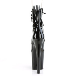 Pleaser XTREME-1021 Black Patent Ankle High Boots Women