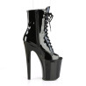 Pleaser XTREME-1021 Black Patent Ankle High Boots Women