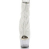 Pleaser ADORE-1031GM White Fabric Strass Transparent